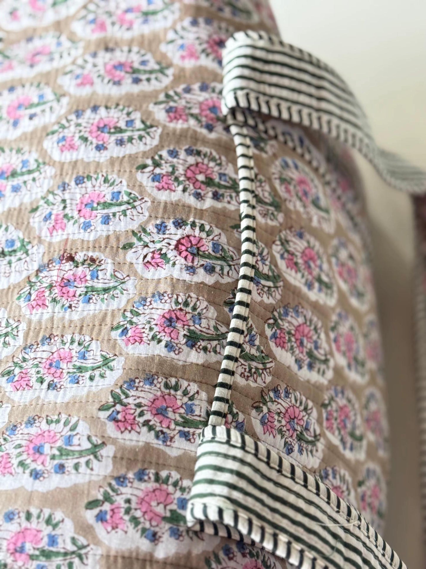 Floral Quilted Duffle Bag | Personalized Monogram Weekender Tote, Travel Carry On
