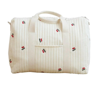 Personalized Quilted Duffle Bag Set | Custom Embroidered Weekender, Pouch, Tote