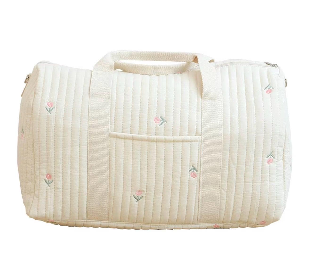 Personalized Quilted Duffle Bag Set | Custom Embroidered Weekender, Pouch, Tote