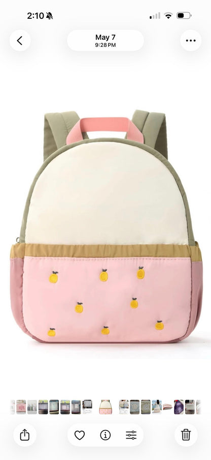 Personalized Toddler Backpack | Embroidered Kids Preschool Daycare Bag