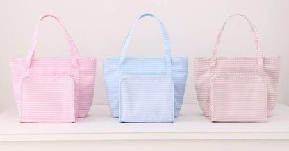 Personalized Gingham Tote Bag and Pouch Set, Embroidered Monogram Bag, Bridesmaid Gift