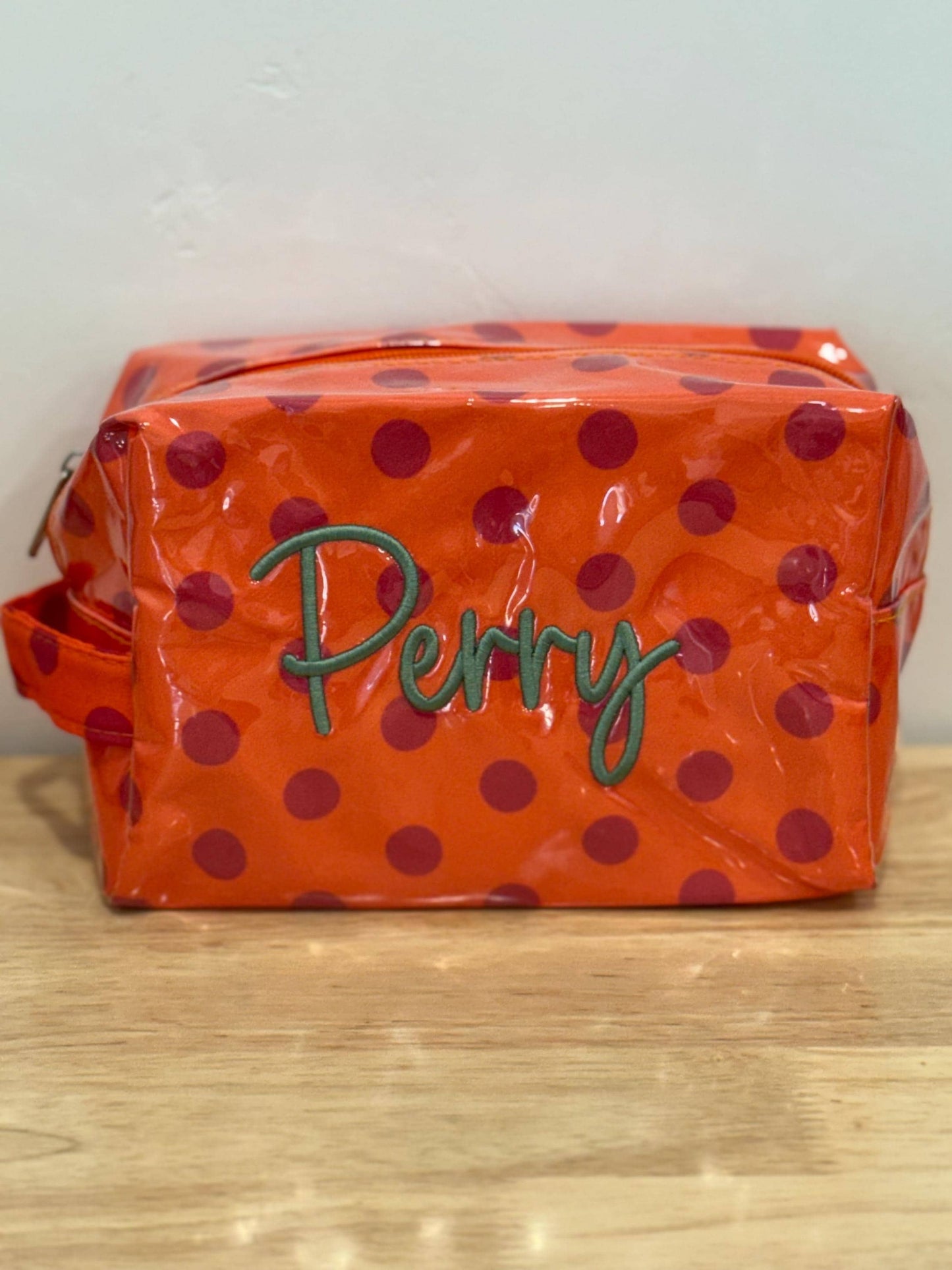 Personalized Striped Makeup Bag | Custom Embroidered Cosmetic Pouch | Travel Organizer